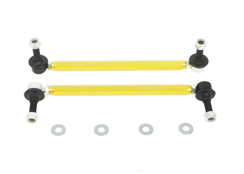 Whiteline 18-19 Kia Stinger Front Sway Bar Link Assembly Heavy Duty Adjustable Steel Ball Sway Bar Endlinks Whiteline