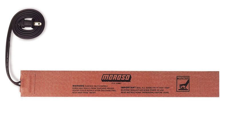 Moroso External Heating Pad - Self Adhesive - 2in x 15in - 150 Watts/110 Volt 36ft Cord Tools Moroso