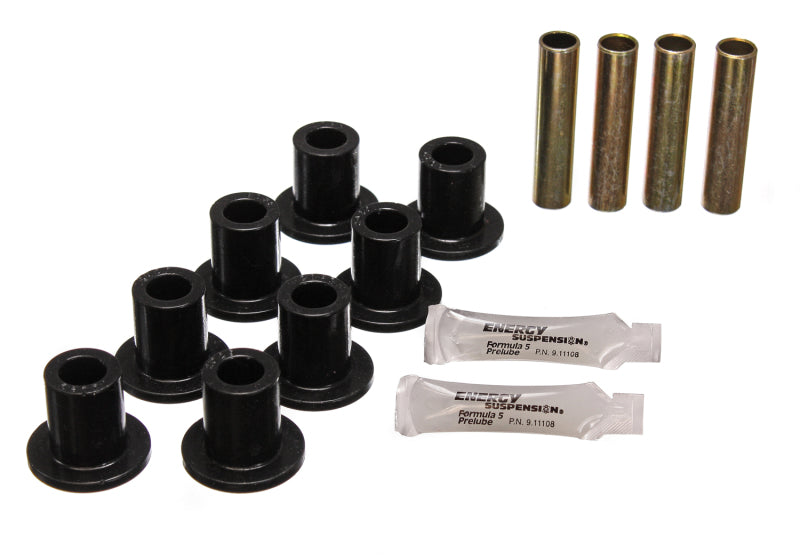 Energy Suspension Front Leaf Spring Bushing Set - Black Bushing Kits Energy Suspension