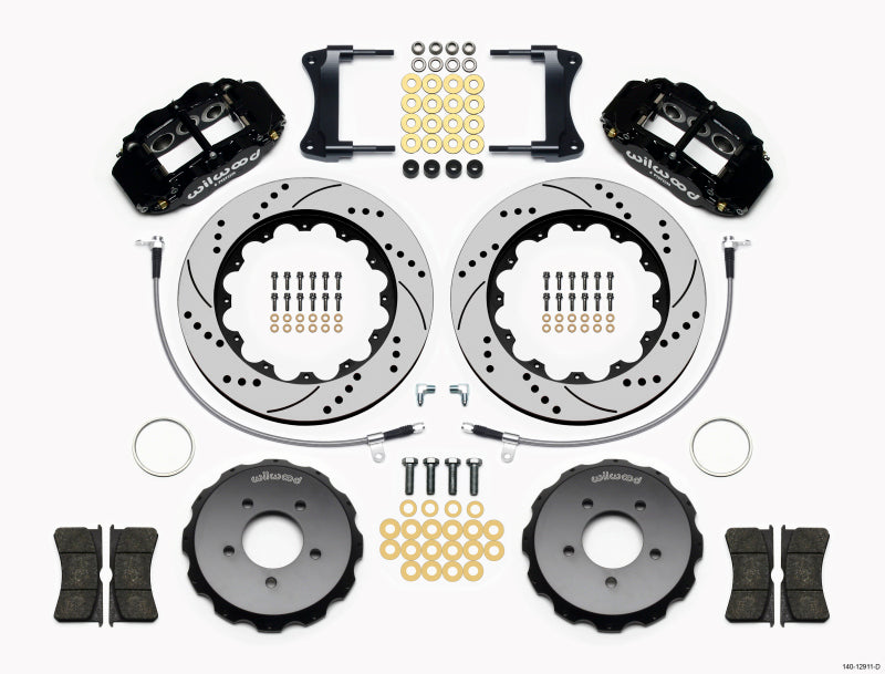 Wilwood Narrow Superlite 6R Front Hat Kit 14.00in Drilled 2005-Up Mazda Miata w/ Lines Big Brake Kits Wilwood