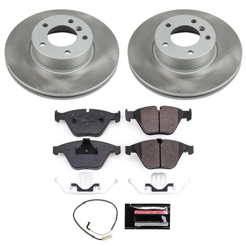 Power Stop 2008 BMW 328xi Front Semi-Coated Rotor Kit Brake Kits - Performance Blank PowerStop