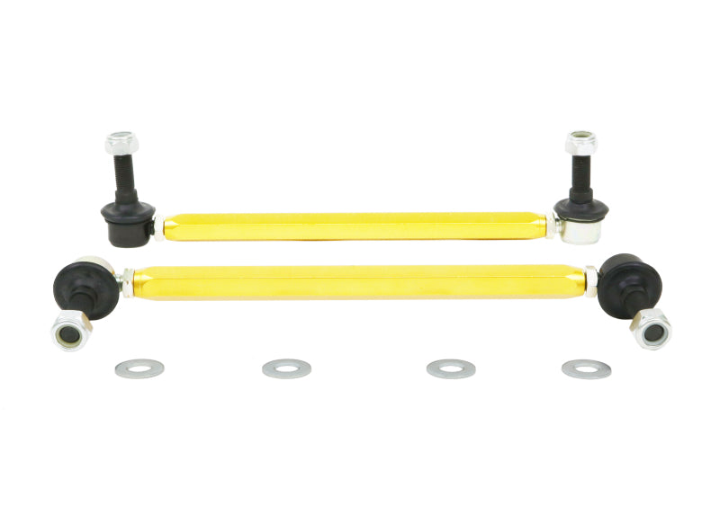 Whiteline 18-19 Kia Stinger Front Sway Bar Link Assembly Heavy Duty Adjustable Steel Ball Sway Bar Endlinks Whiteline