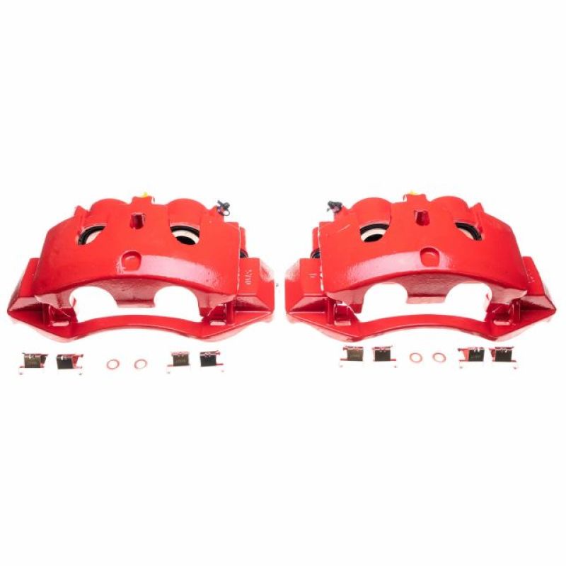 Power Stop 11-16 Chevrolet Silverado 3500 HD Rear Red Calipers - Pair Brake Calipers - Perf PowerStop