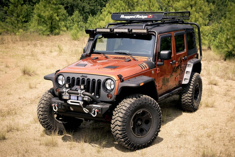 Rugged Ridge Hurricane Flat Fender Flare Kit 07-18 Jeep Wrangler Fender Flares Rugged Ridge