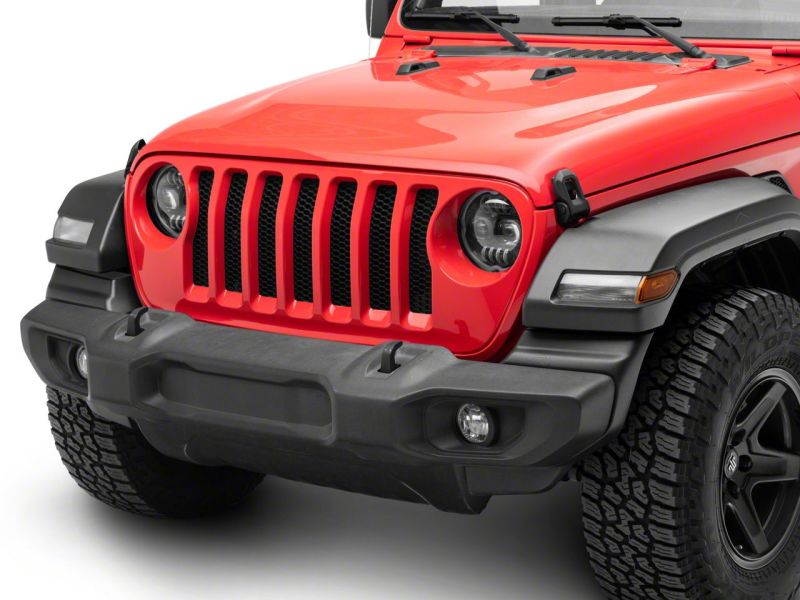 Raxiom 18-23 Jeep Wrangler JL Axial Series 9-In Angel Eye LED Headlights- Blk Housing (Clear Lens) Headlights Raxiom