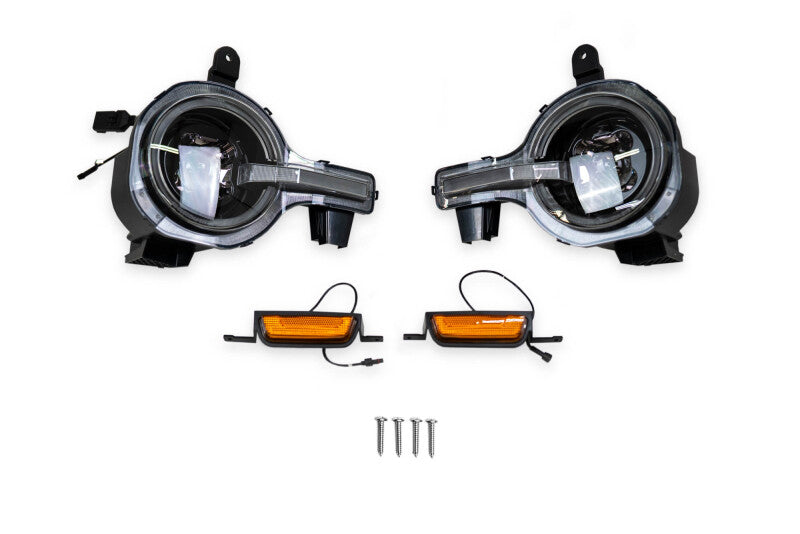 DV8 Offroad 2021-2025 Ford Bronco Black Headlights Headlights DV8 Offroad