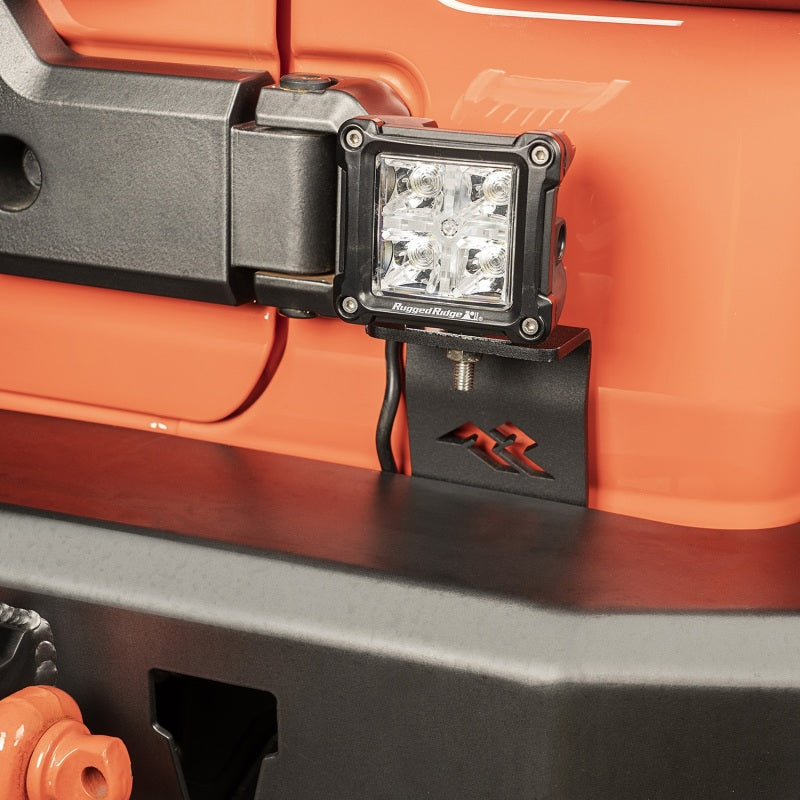Rugged Ridge 18-20 Jeep Wrangler JL LED Rear Cube Mount - Pair Brackets Rugged Ridge