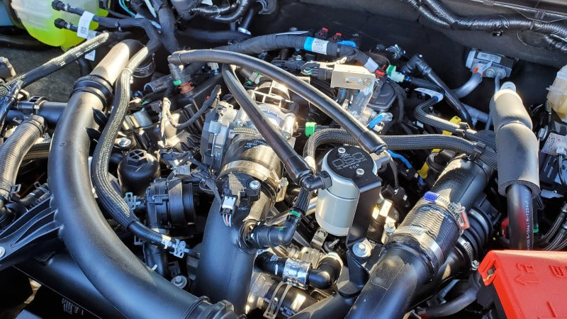 J&L 24-25 Ford Ranger 2.7L EcoBoost PCV Side Clear Anodized Oil Separators J&L