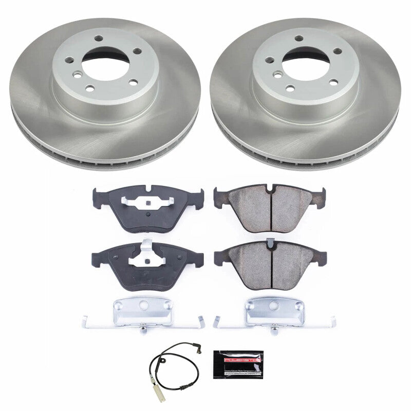 Power Stop 2008 BMW 535xi Front Semi-Coated Rotor Kit Brake Kits - Performance Blank PowerStop