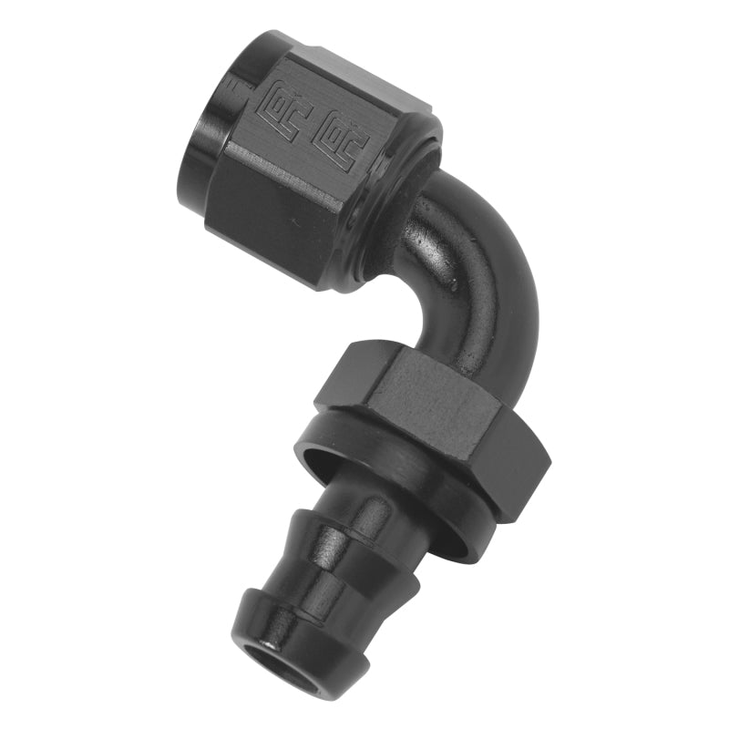 Russell Performance -6 AN Twist-Lok 90 Degree Hose End (Black) Fittings Russell