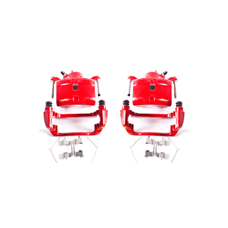 Power Stop 02-04 Honda CR-V Front Red Calipers w/Brackets - Pair Brake Calipers - Perf PowerStop