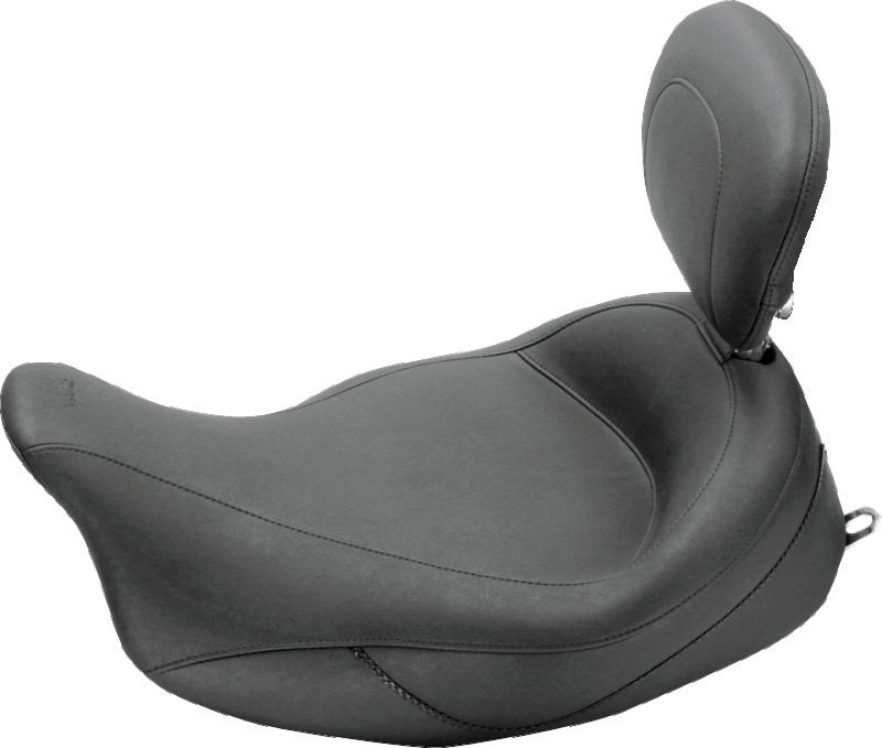 Mustang 08-21 Harley Electra Glide Std,Rd Glide,Rd King,Str Glide Touring Solo Seat - Black Solo Motorcycle Seats Mustang Motorcycle
