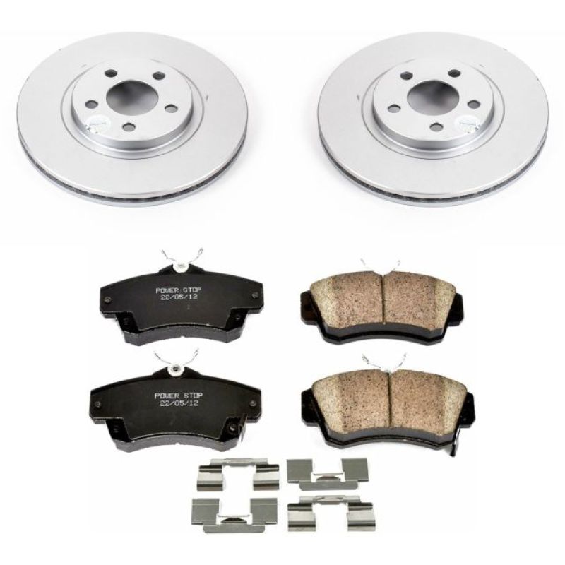 Power Stop 01-10 Chrysler PT Cruiser Front Z17 Evolution Geomet Coated Brake Kit Brake Kits - Performance Blank PowerStop