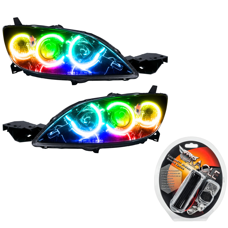 Oracle 04-09 Mazda 3 SMD HL - Hatchback - Halogen Style - ColorSHIFT Headlights ORACLE Lighting