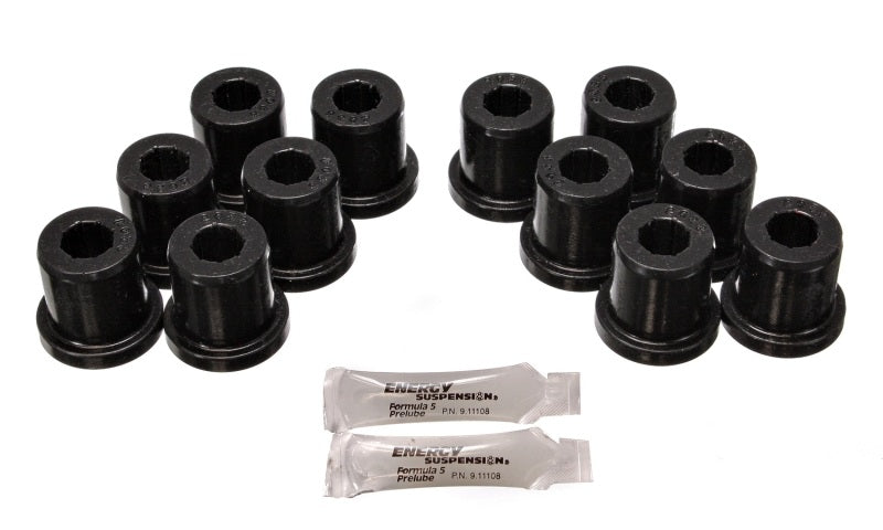 Energy Suspension 81-89 Toyota FJ40/FJ60 Landcruiser 2/4WD Blk Front Leaf Spring Bushing Set Bushing Kits Energy Suspension