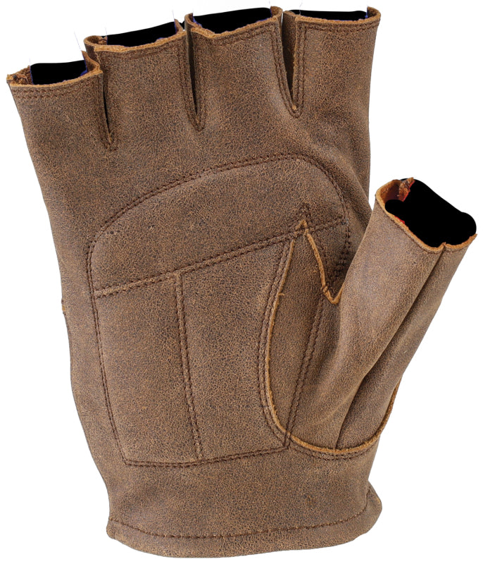 Kuryakyn Leather By River Road Buster Vintage Shorty Gloves Black - Small Gloves Kuryakyn