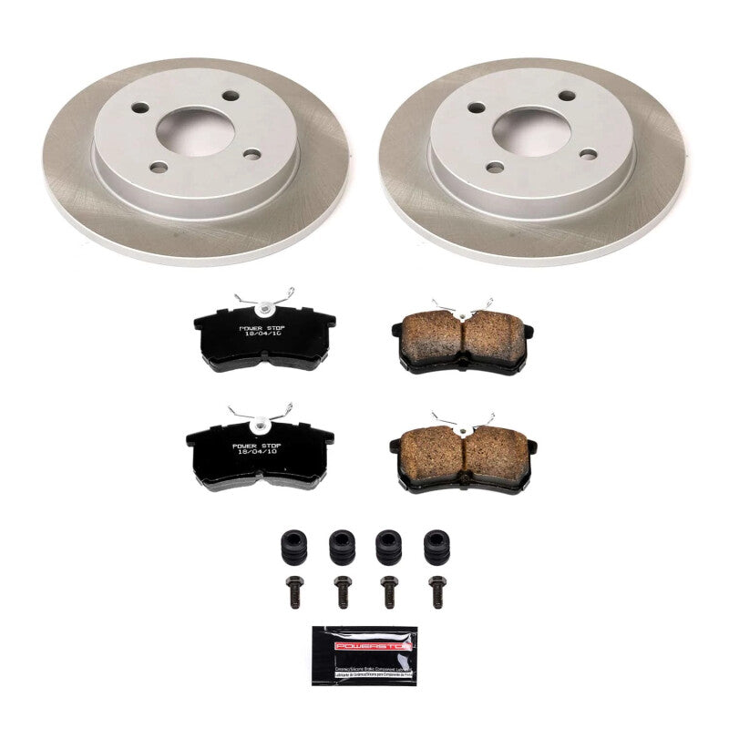 Power Stop 01-07 Ford Focus Rear Semi-Coated Rotor Kit Brake Kits - Performance Blank PowerStop