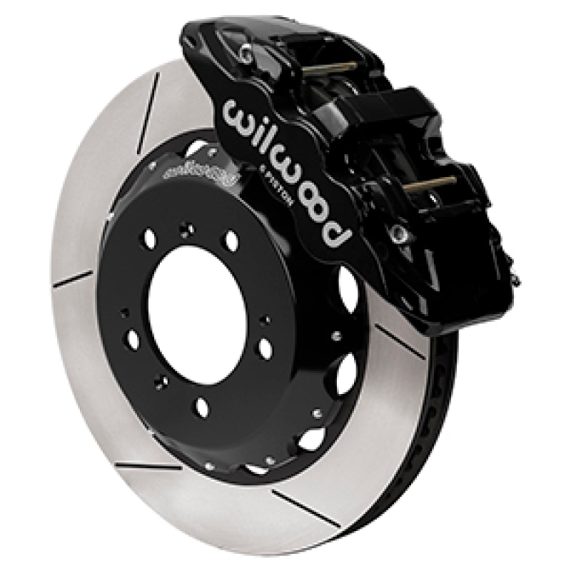 Wilwood 99-12 Porsche 911(996/997) Aero6 Front Brake Kit Slotted 14.00in Rotor W/Lines - Black Big Brake Kits Wilwood