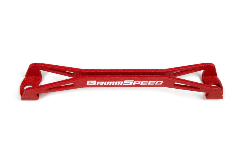 GrimmSpeed 08-18 Subaru WRX/STI Lightweight Battery Tie Down - Red Battery Tiedowns GrimmSpeed