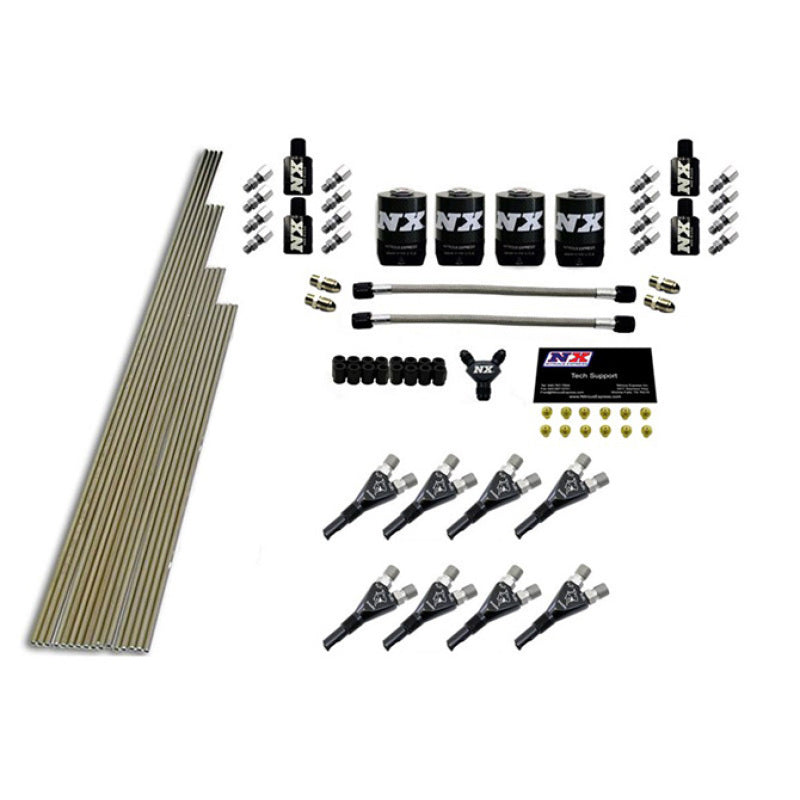 Nitrous Express 8 Cyl Shark Nozzle Intake Plumbing Kit (Incl Hardware) Hoses Nitrous Express