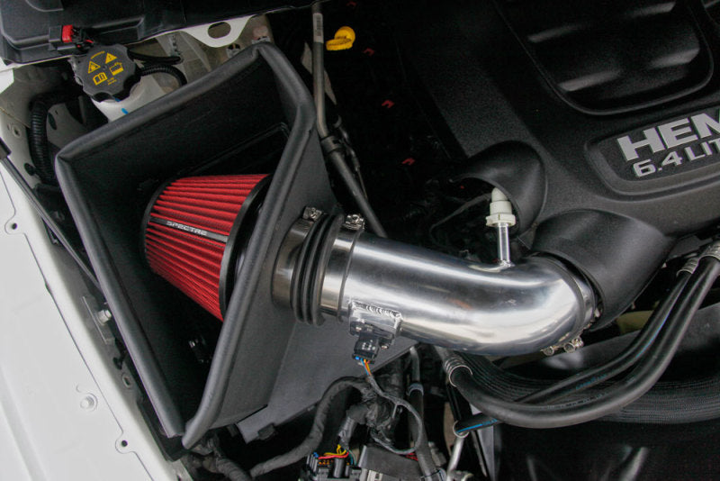 Spectre 14-18 RAM 2500/3500 6.4L Air Intake Kit - Polished w/Red Filter Cold Air Intakes Spectre