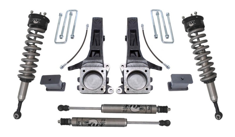 MaxTrac 05-18 Toyota Tacoma 2WD 6 Lug 6.5in/4in MaxPro Elite Spindle Lift Kit w/FOX Shocks Coilovers Maxtrac