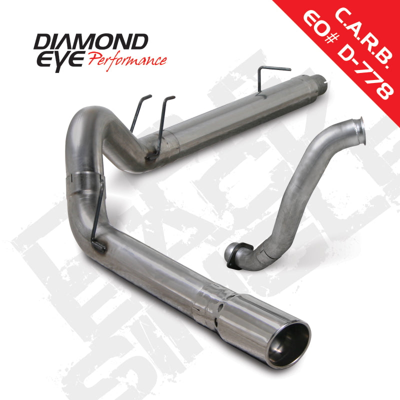 Diamond Eye KIT 5in DPF-BACK w/ DP Single SS 08-10 Ford 6.4L Powerstroke F250/F350 DPF Back Diamond Eye Performance