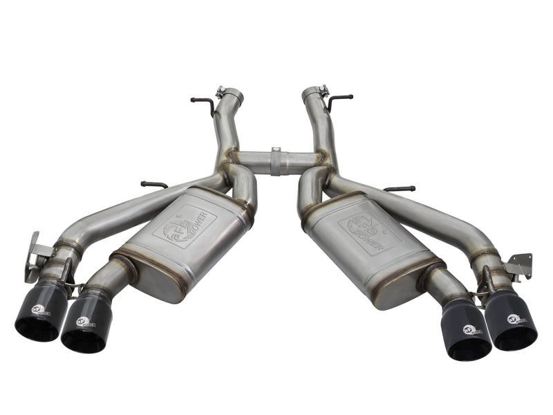 aFe MACHForce XP 3in 304 SS Axle-Back Exhaust Dual Exhaust (NPP) w/ Black Tips 16-17 Camaro SS V8 Axle Back aFe