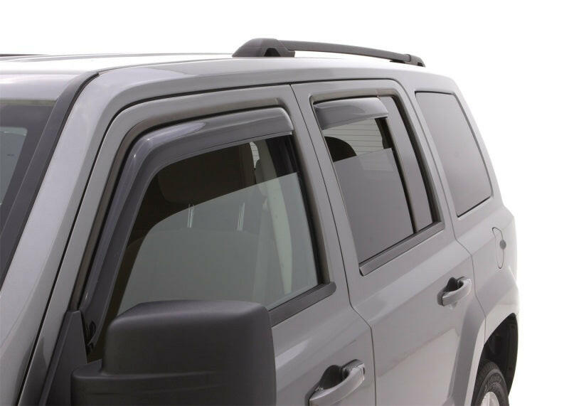 AVS 07-18 Jeep Patriot Ventvisor In-Channel Front & Rear Window Deflectors 4pc - Smoke Wind Deflectors AVS