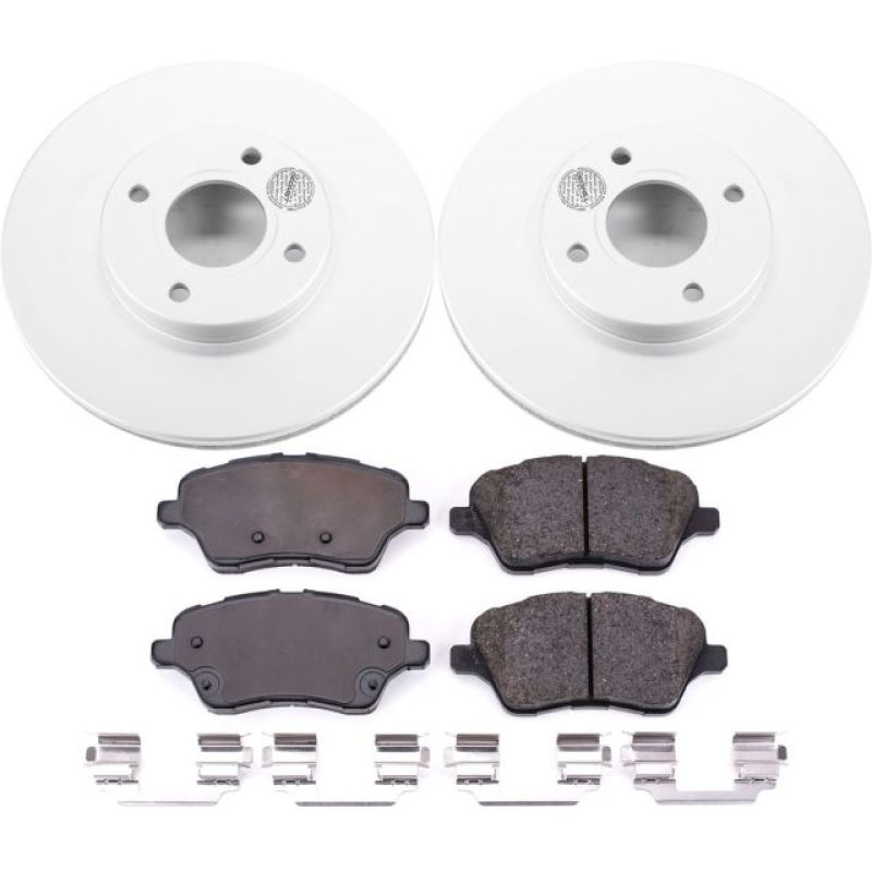 Power Stop 14-19 Ford Fiesta Front Z17 Evolution Geomet Coated Brake Kit Brake Kits - Performance Blank PowerStop