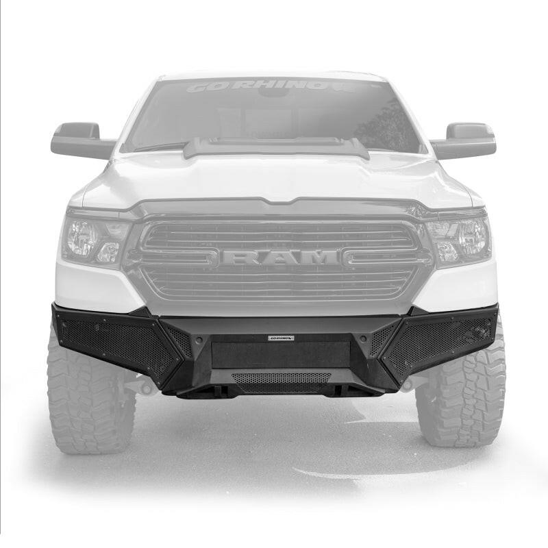 Go Rhino 19-24 Ram 1500 (Excl. Rebel/Warlock/TRX) Element Front Bumper w/Pwr Bar - Tex. Blk Bumpers - Steel Go Rhino