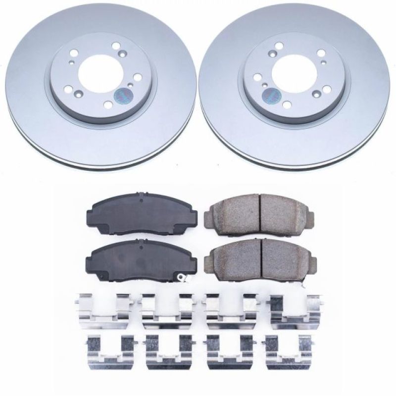 Power Stop 99-04 Acura RL Front Z17 Evolution Geomet Coated Brake Kit Brake Kits - Performance Blank PowerStop