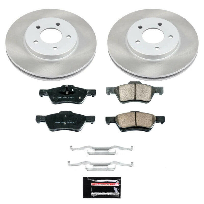 Power Stop 10-11 Mercury Mariner Front Semi-Coated Rotor Kit Brake Kits - Performance Blank PowerStop