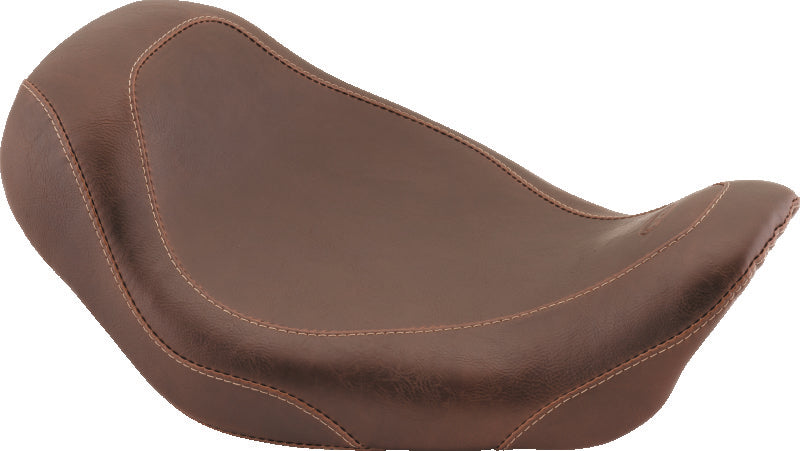 Mustang 06-17 Harley Dyna Wide Tripper Solo Seat - Distressed Brown Solo Motorcycle Seats Mustang Motorcycle
