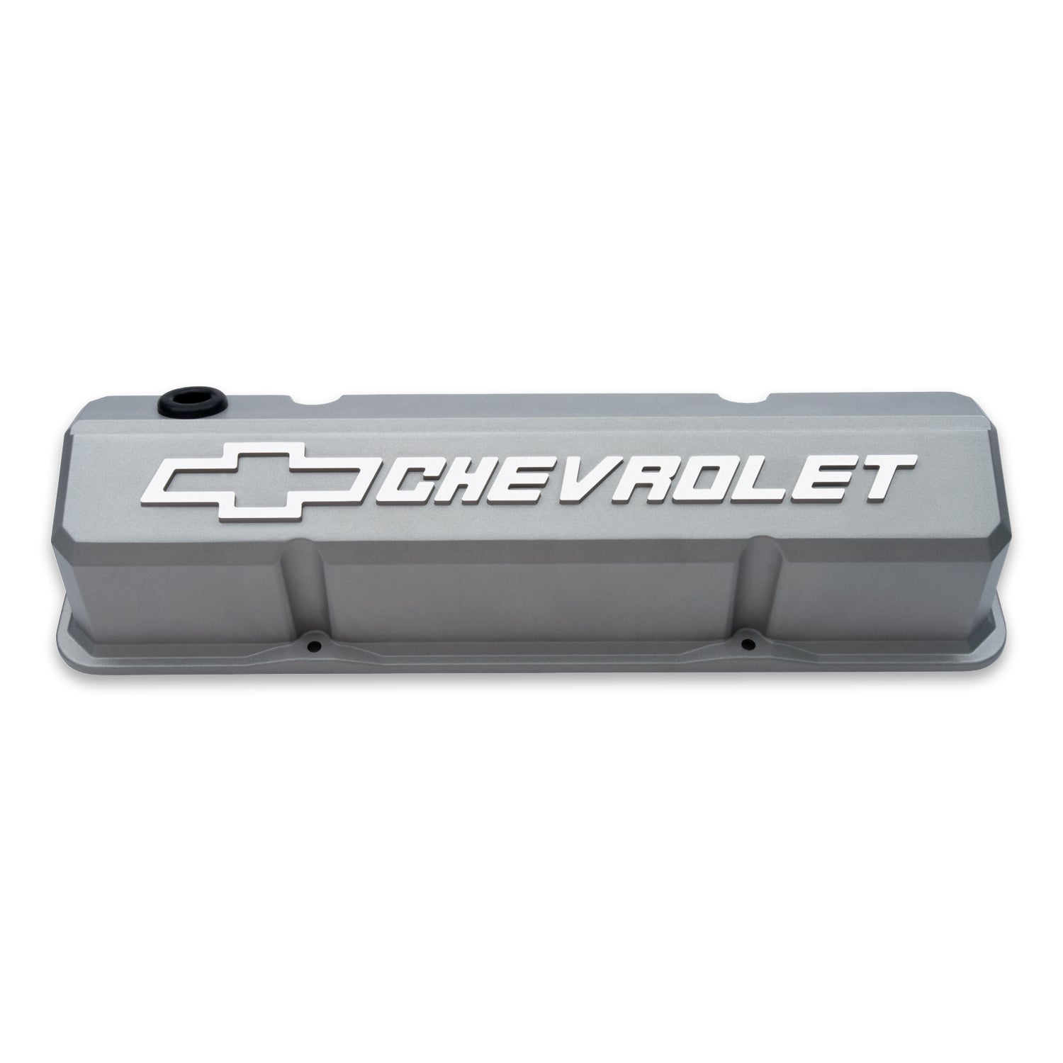SBC Slant Edge Cast Gray V/C Tall Raised Logo Engine Valve Cover Proform