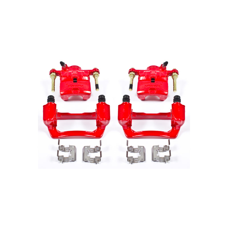Power Stop 09-13 Subaru Forester Rear Red Calipers w/Brackets - Pair Brake Calipers - Perf PowerStop