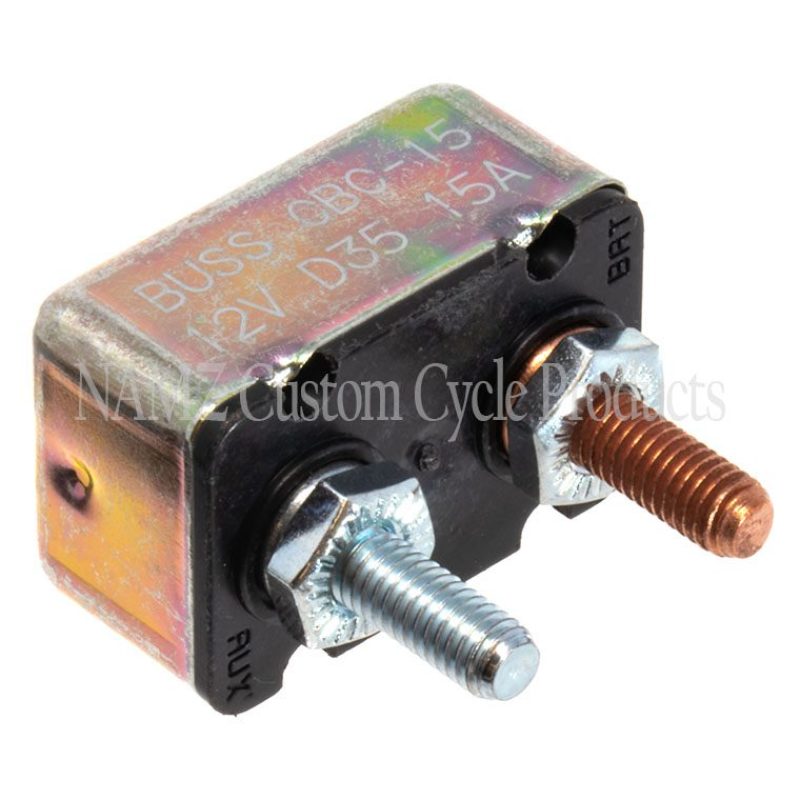 NAMZ Universal 15-AMP Circuit Breaker 10/32in. Studs - Single (OEM 74589-73) Relays NAMZ