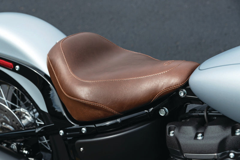 Mustang 18-21 Harley Softail Slim Wide Tripper Solo Seat - Brown Solo Motorcycle Seats Mustang Motorcycle