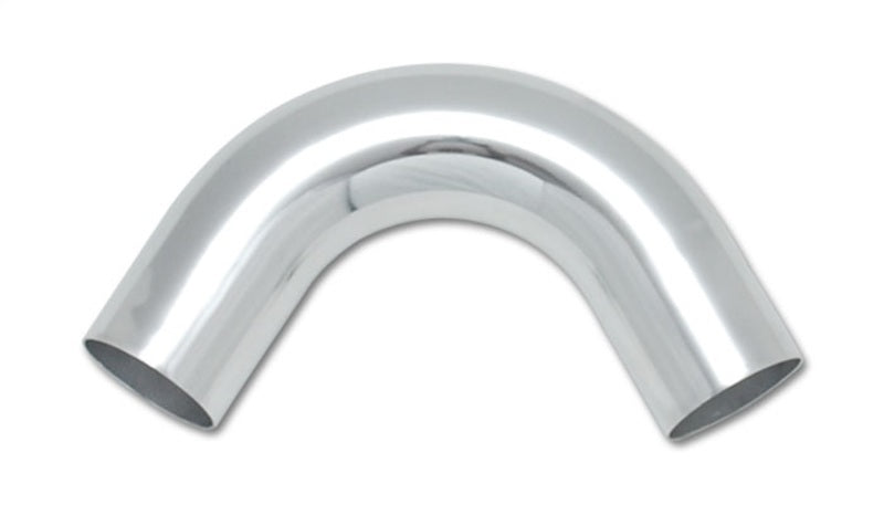 Vibrant 2in O.D. Universal Aluminum Tubing (120 degree Bend) - Polished Aluminum Tubing Vibrant