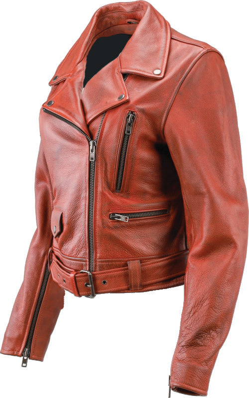 Kuryakyn Leather By River Road Arabian Spice Leather Jacket Red Womens - Small Jackets - Leather Kuryakyn