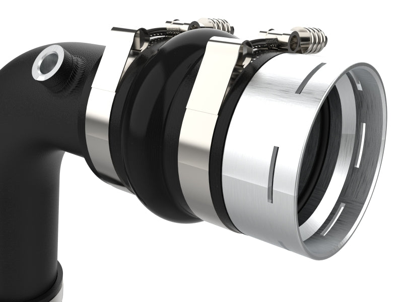 aFe 23-24 Ford F250/F350 Super Duty V8-6.7L BladeRunner 3 In. Aluminum Hot and Cold Charge Pipe- BLK Intercoolers aFe