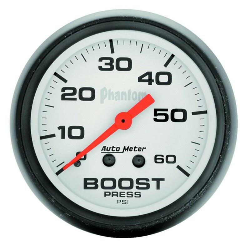 Autometer Phantom 52mm 0-60 PSI Mechanical Boost Gauge Gauges AutoMeter