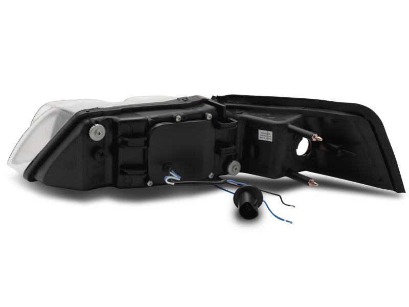 Raxiom 99-04 Ford Mustang Dual LED Halo Projector Headlights- Chrome Housing (Clear Lens) Headlights Raxiom