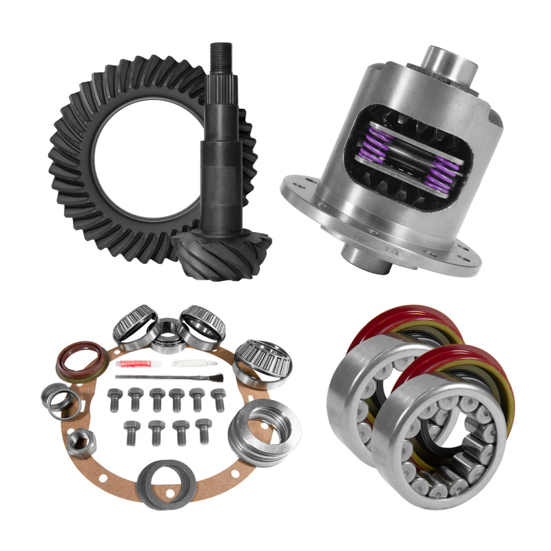 Yukon 8.6in GM 4.56 Rear Ring & Pinion Install Kit 30 Spline Positraction Axle Bearings and Seals Differential Install Kits Yukon Gear & Axle