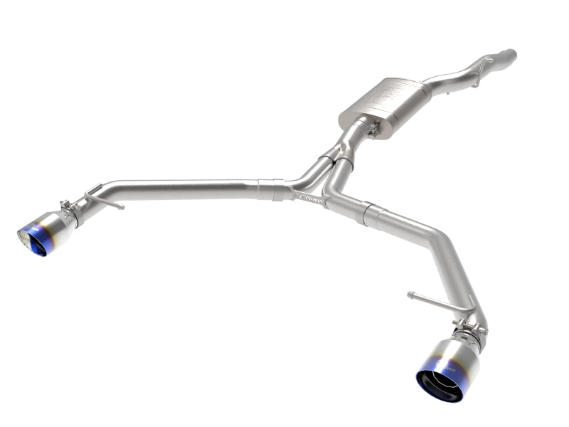 aFe MACH Force-Xp 13-16 Audi Allroad L4 SS Axle-Back Exhaust w/ Blue Flame Tips Axle Back aFe