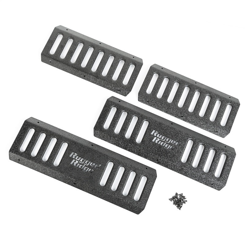 Rugged Ridge RRC Side Armor Guard Plates 07-18 Jeep Wrangler JKU Body Armor & Rock Rails Rugged Ridge