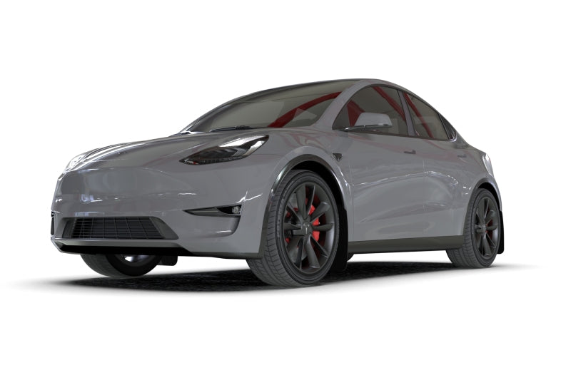 Rally Armor 20-26 Tesla Model Y, Juniper Y Black Mud Flap - Metallic Black Logo Mud Flaps Rally Armor