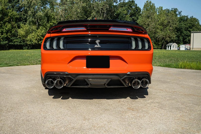 Corsa 20-22 Ford Mustang GT500 3.0in Dual Rear Exit Catback w/ Twin 5.0in Pol. Straight Cut Pro Tip Catback CORSA Performance