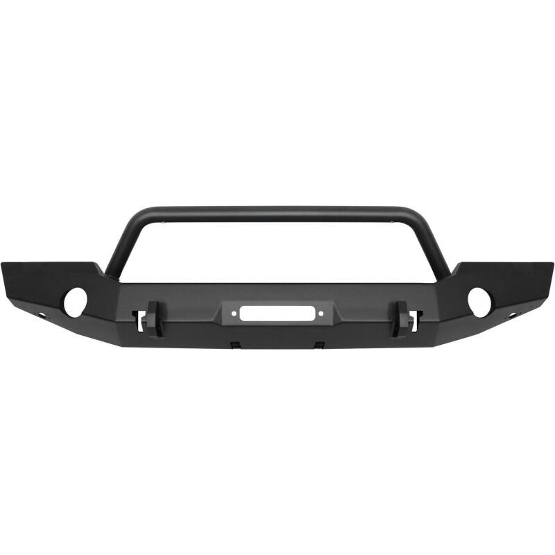 Westin 18-19 Jeep Wrangler JL WJ2 Full Width Front Bumper w/Bull Bar Textured Black Bumpers - Steel Westin