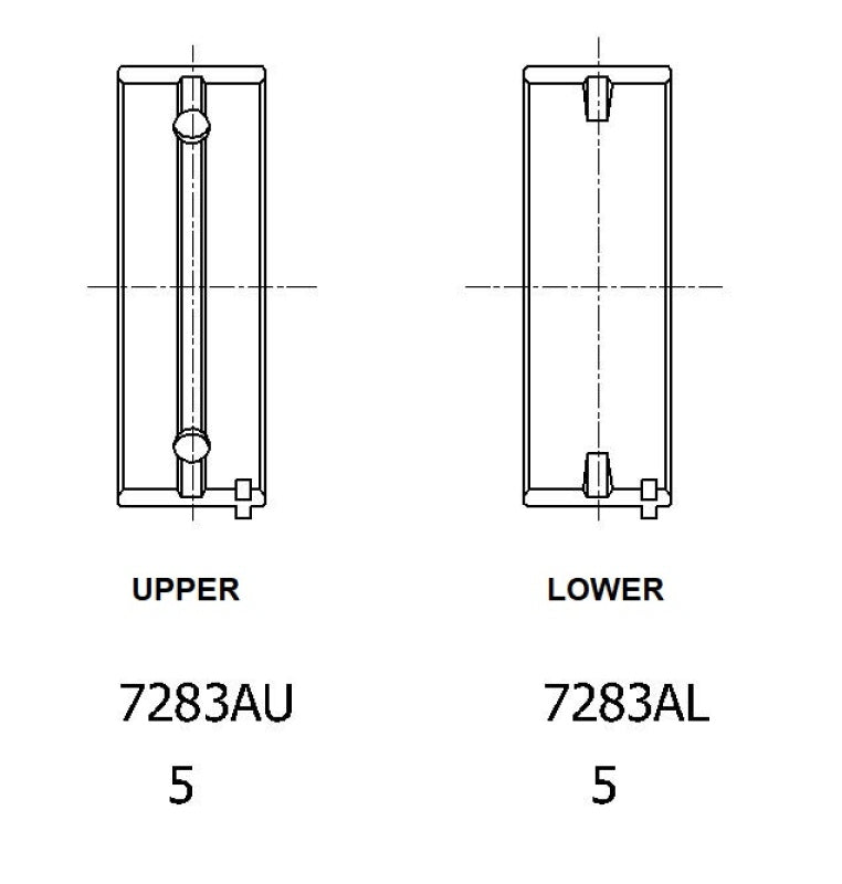 ACL 97+ Mitsubishi 1997-2350CC 4G63/4G64 Standard Size Alum Main Bearing Set Bearings ACL